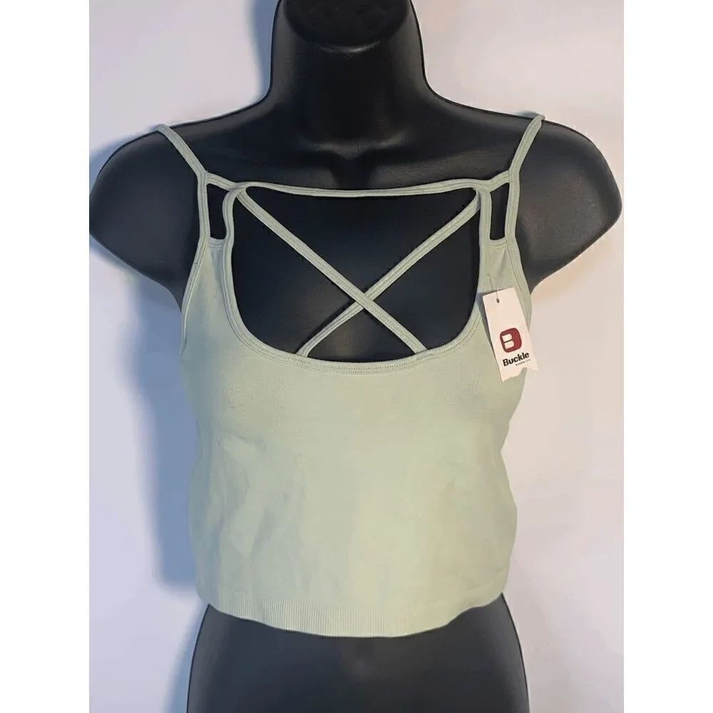 Buckle Strappy Front Crop Top
